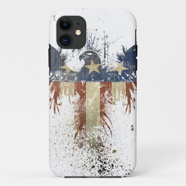 Patriotic eagle, US/USA, SAD flag Case-Mate iPhone Case (Back)