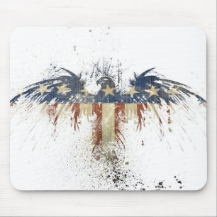 Patriotic eagle, US/USA, SAD flag Mouse Pad