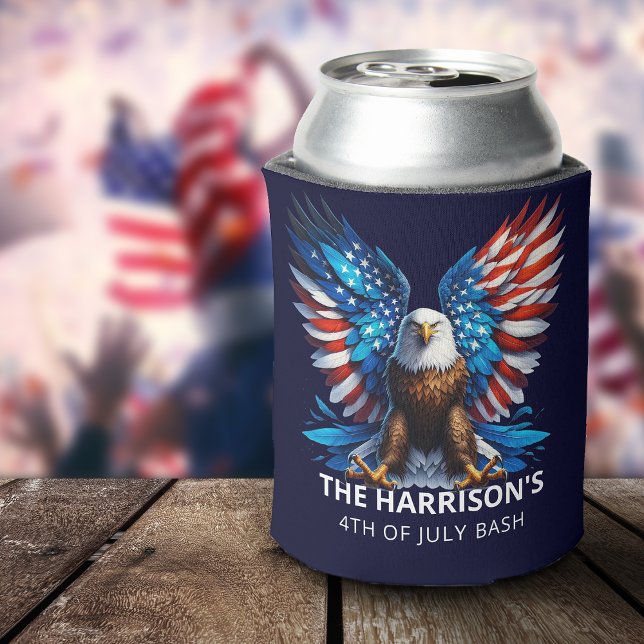 Patriotic Eagle USA 4th of July Can Cooler (Patriotic Eagle USA 4th of July Can Cooler)