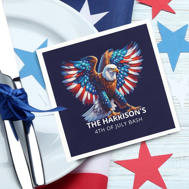 Patriotic Eagle USA 4th of July Napkin (Patriotic Eagle USA 4th of July Napkins)