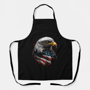 Patriotic Eagle USA American Flag 4th of July Men Apron