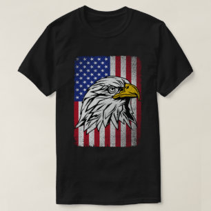 Patriotic Eagle USA American Flag 4th of July  T-Shirt