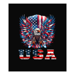 Patriotic Eagle USA Flag Photo Print