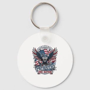 Patriotic Eagle Wolf Hybrid Animal Hybrid Patrioti Key Ring