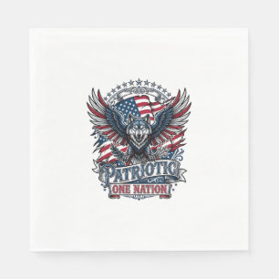 Patriotic Eagle Wolf Hybrid Animal Hybrid Patrioti Napkin