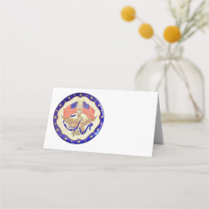 Patriotic Eagles Place Cards