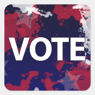 Patriotic Election VOTE Square Sticker