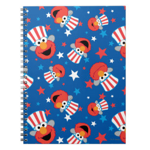 Patriotic Elmo Pattern Notebook