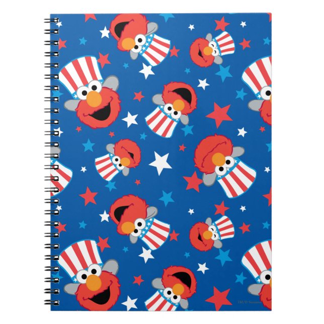 Patriotic Elmo Pattern Notebook (Front)