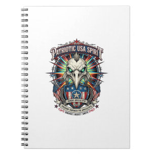 Patriotic End Of Days Eagle Skull Zombie Apocalyps Notebook