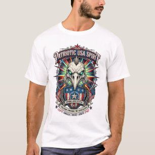 Patriotic End Of Days Eagle Skull Zombie Apocalyps T-Shirt