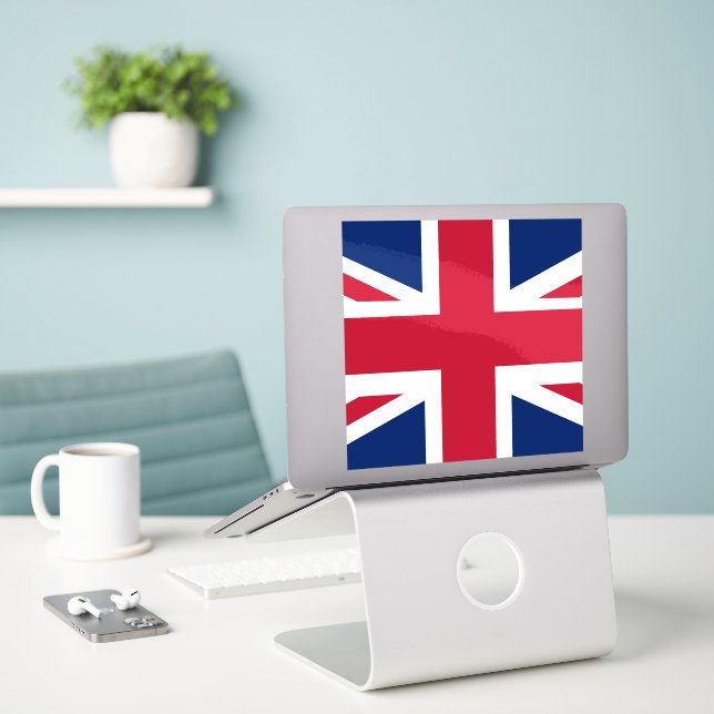 Patriotic English Flag (Laptop On Desk)