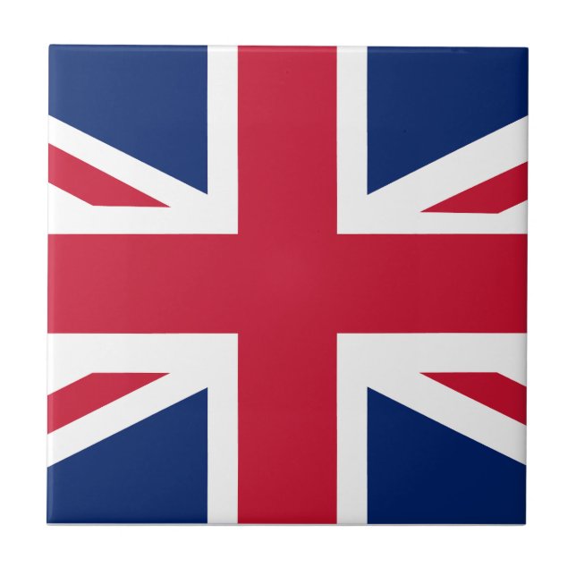 Patriotic English Flag Ceramic Tile (Front)