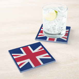 Patriotic English Flag Glass Coaster