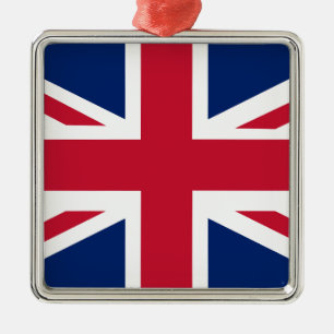 Patriotic English Flag Metal Ornament