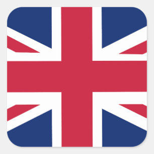 Patriotic English Flag Square Sticker