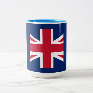 Patriotic English Flag Two-Tone Coffee Mug