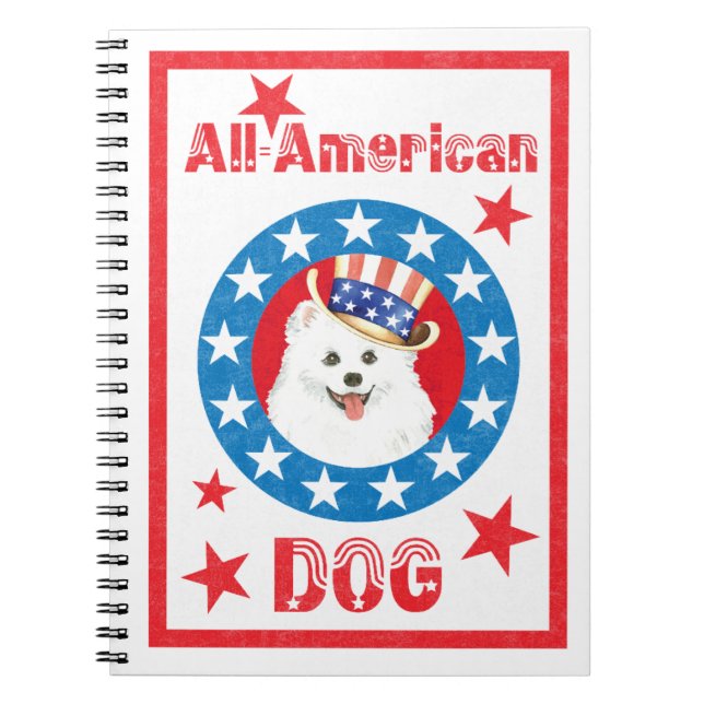 Patriotic Eskie Notebook (Front)