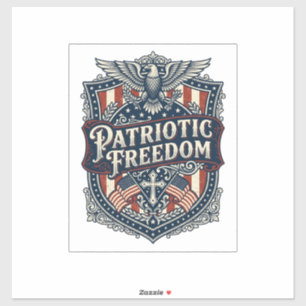 Patriotic Faith Family Freedom Vector Graphic Tee