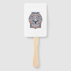 Patriotic Faith Over Fear USA Vector Graphic Tee Hand Fan