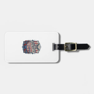 Patriotic Fall Harvest Vector Graphic Tee Luggage Tag