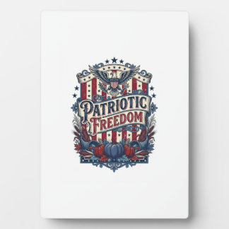 Patriotic Fall Harvest Vector Graphic Tee Plaque