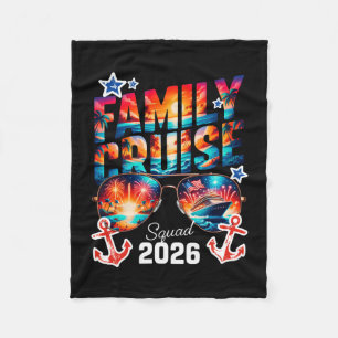 Patriotic family cruise squad 2026 performance fleece blanket