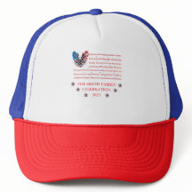 Patriotic Family Hat – Custom Eagle & State Names