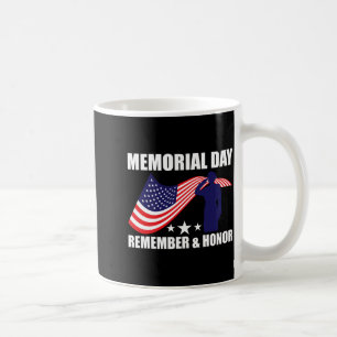 Patriotic family memorial day remember and honour coffee mug
