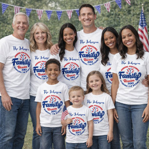 Patriotic Family Reunion Fourth of July Design T-Shirt