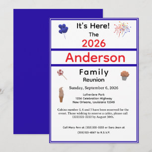 Patriotic Family Reunion  Invitation