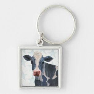 Patriotic Farm - Cow Key Ring