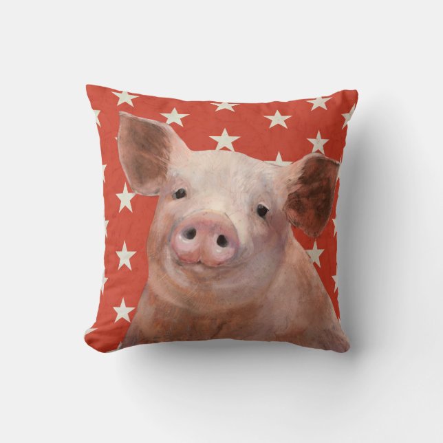 Patriotic Farm - Pig Cushion (Front)