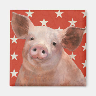 Patriotic Farm - Pig Magnet