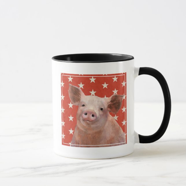 Patriotic Farm - Pig Mug (Right)
