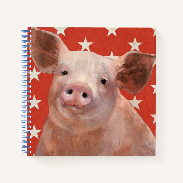 Patriotic Farm - Pig Notebook (Front)