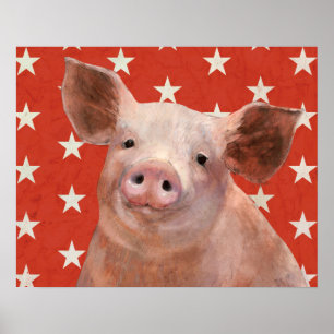 Patriotic Farm - Pig Poster