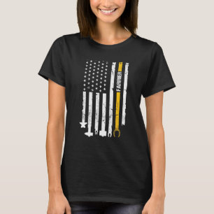 Patriotic Farrier American Flag Usa Horseshoe Hoof T-Shirt