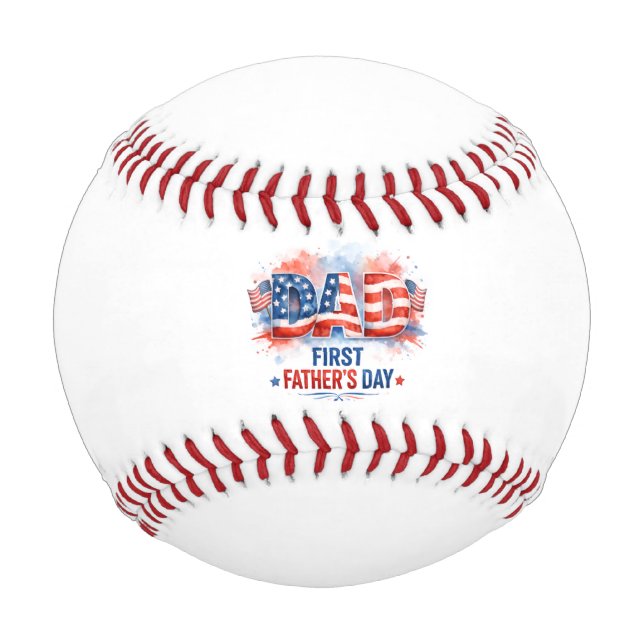 Patriotic Father's Day Baseball (Front)