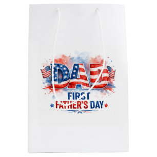 Patriotic Father's Day Medium Gift Bag