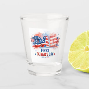 Patriotic Father's Day Shot Glass