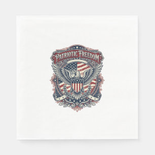 Patriotic Fathers Day Vector Graphic Tee Napkin