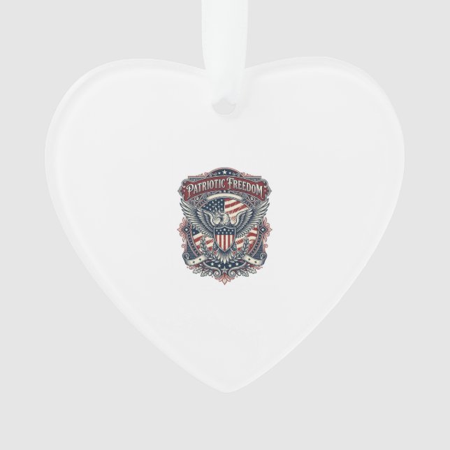 Patriotic Fathers Day Vector Graphic Tee Ornament (Front)