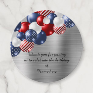 PATRIOTIC FAVOR TAG GREY