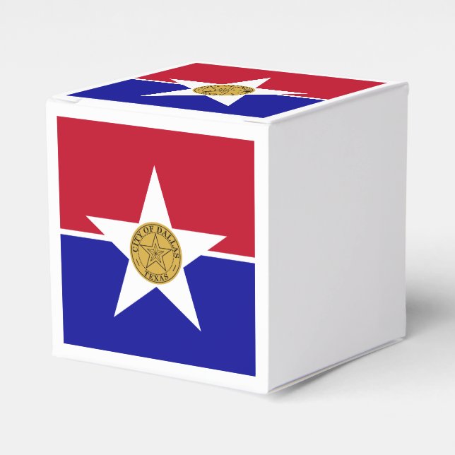 Patriotic favour box with Flag of Dallas (Front Side)