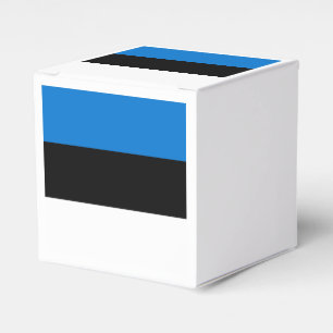 Patriotic favour box with Flag of Estonia