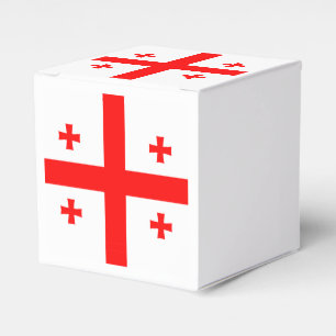 Patriotic favour box with Flag of Georgia
