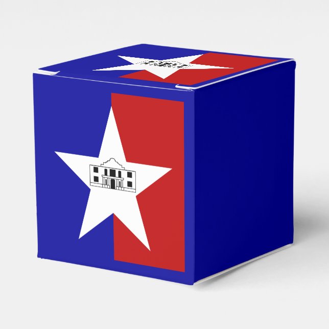 Patriotic favour box with Flag of San Antonio (Front Side)