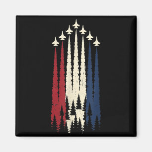 Patriotic Fighter Jet Usa Flag 4th Of July Men Magnet