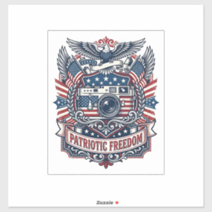 Patriotic Film Camera Lover Vector Graphic Tee